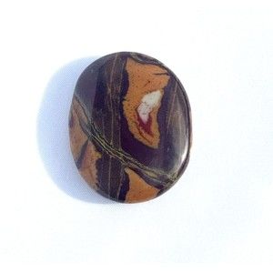 Banded Jasper Agate Palm Worry Stone 2"